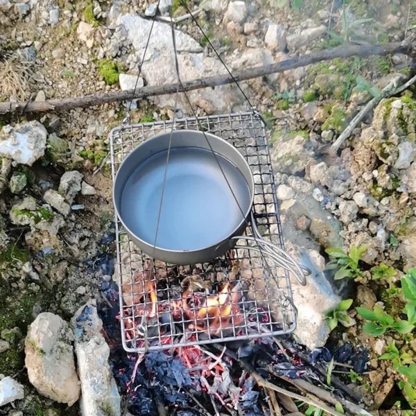 Chaîne de Camping pour Grillades Crochet Feu