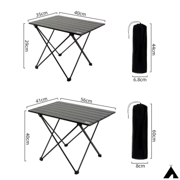 Table de Camping Pliante en Aluminium Robuste Taille