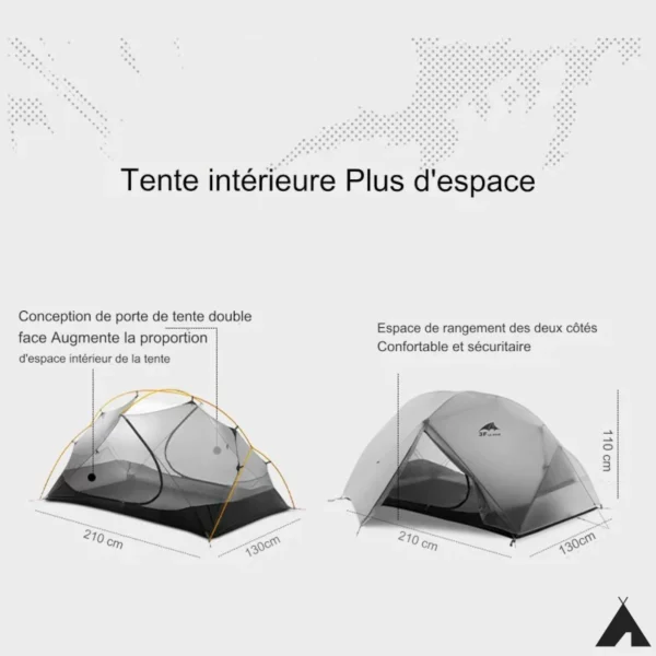 Tente de Camping 4 Saisons Ultra Légère Tailles